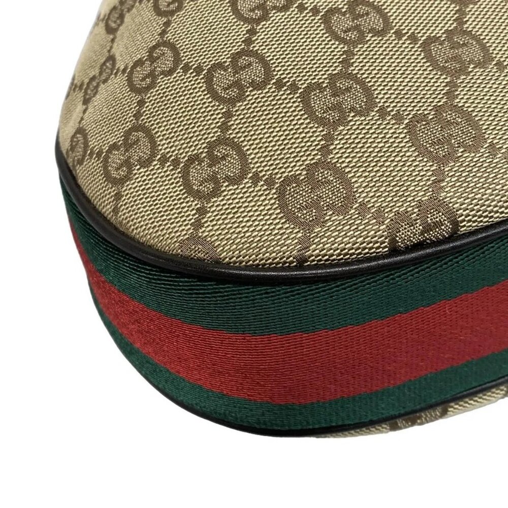 GUCCI GG Pattern, Shelly (Web) 13315 Beige Brown Multi Jacquard Leather - - Picture 6 of 15